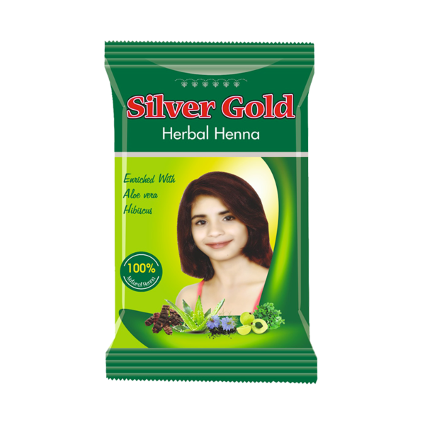 Silver Gold Herbal Henna Enriched with Aloe Vera & Hibiscus 120gm