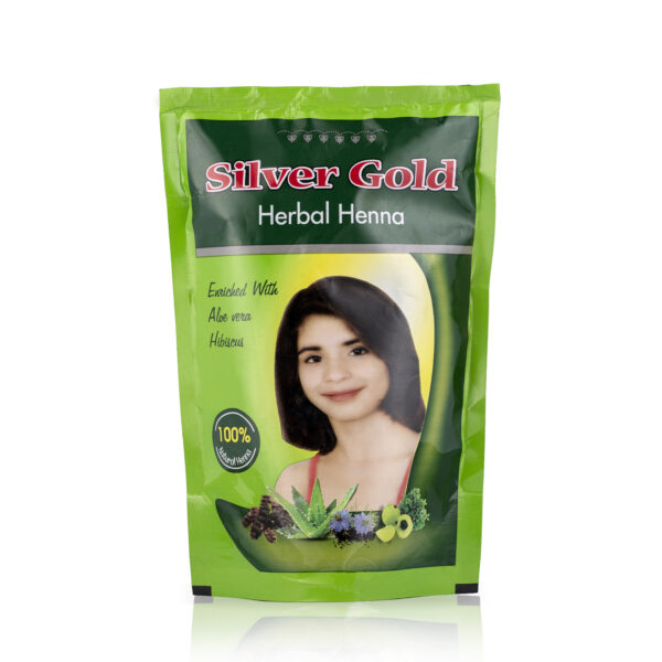 Silver Gold Herbal Henna Enriched with Aloe Vera & Hibiscus 120gm - Image 2