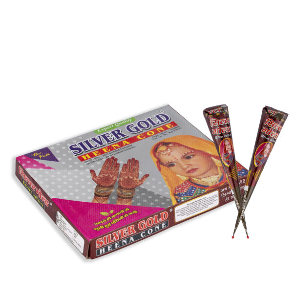 Silver Gold Henna Cone - Image 2