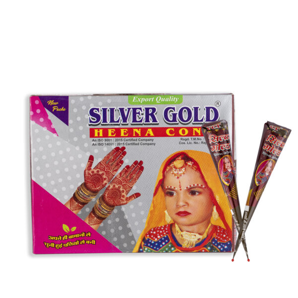 Silver Gold Henna Cone - Image 4