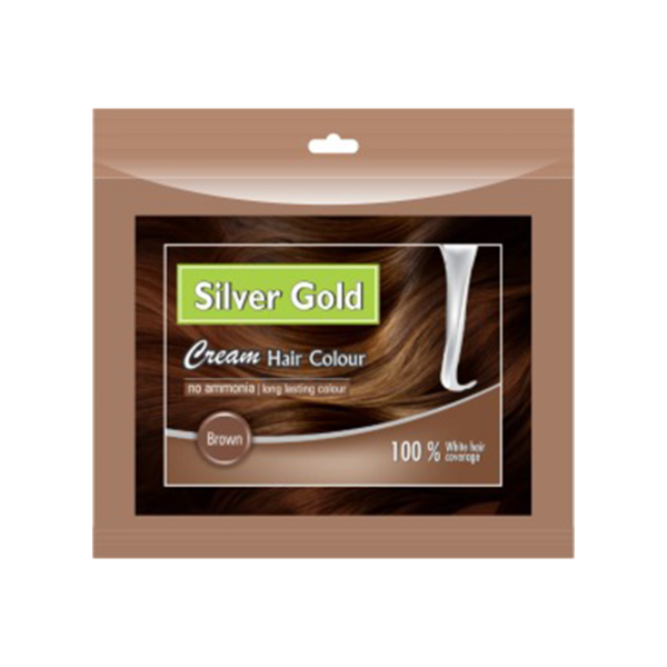 Silver Gold Hair Cream Colour - Brown