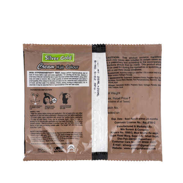 Silver Gold Hair Cream Colour - Brown (Pack of 5) - Image 3