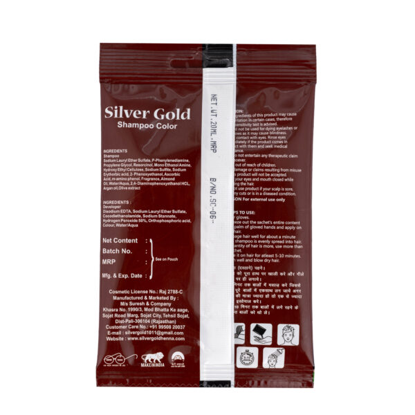 Silver Gold Shampoo Colour - Brown (Pack of 5) - Image 3