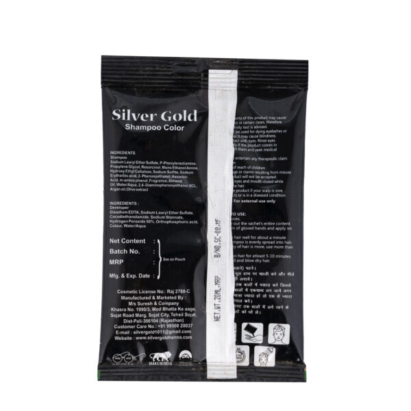Silver Gold Shampoo Colour - Black (Pack of 5) - Image 3