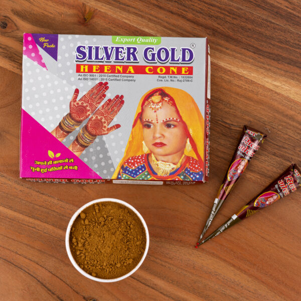 Silver Gold Henna Cone