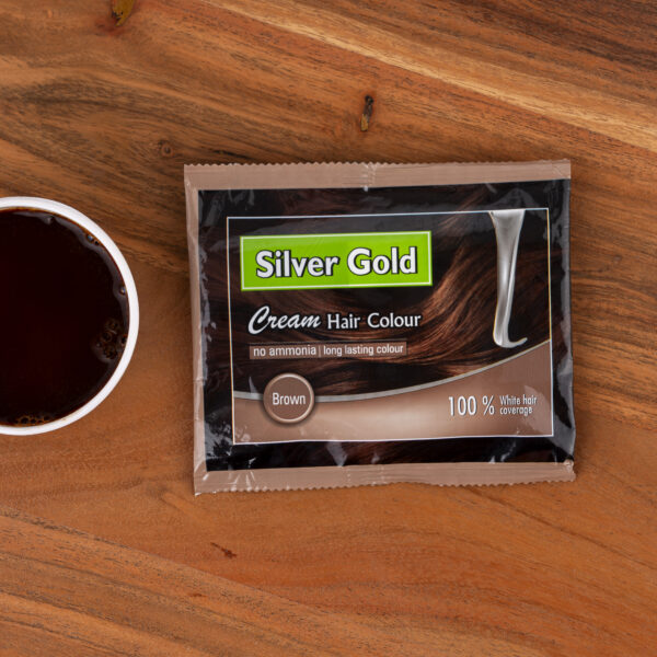 Silver Gold Hair Cream Colour - Brown (Pack of 5)